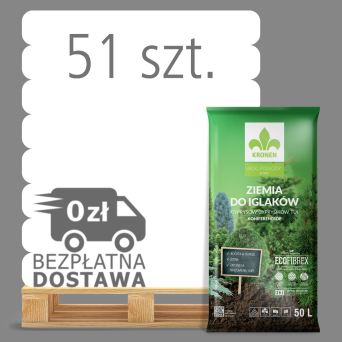 ZIEMIA PODŁOŻE DO IGLAKÓW 50L PALETA 51 WORKÓW - KRONEN