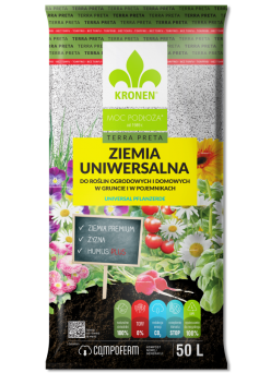 ZIEMIA UNIWERSALNA - PODŁOŻE DO ROŚLIN - TERRA PRETA 50L - KRONEN