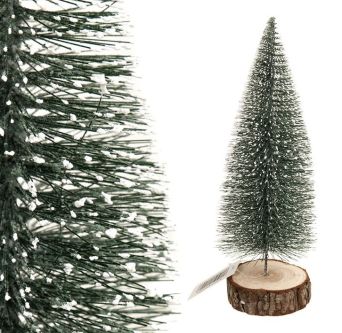 Choinka Ośnieżona na Pieńku 23 cm. - XJ0123383WH