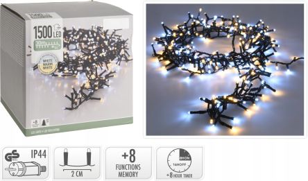 Lampki choinkowe 'Micro Cluster' 1500 LED ciepły/zimny - AX8560560 Koopman
