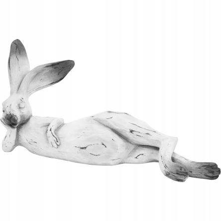 Elegancka Figurka Leżącego Zająca Wielkanocnego w Stylu Vintage – Stylowa Figurka Dekoracyjna - 112158