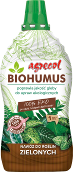 NAWÓZ BIOHUMUS NAWÓZ DO ROŚLIN ZIELONYCH 0,5L - AGRECOL 