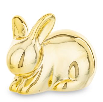 Stylowa Złota Figurka Zająca Wielkanocnego – Elegancka Dekoracja Świąteczna - 164196