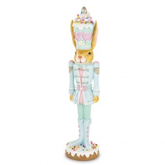Urocza Figurka Zajączka na Torcie w Pastelowych Kolorach - Figurka Ozdobna -  183384