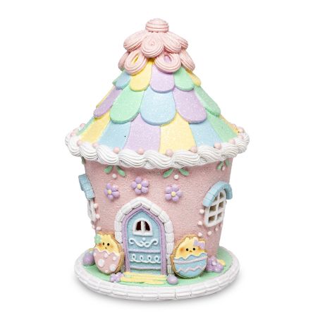 Nietuzinkowy Bajkowy Pastelowy Domek Wielkanocny LED - Figurka Ozdobna - 174969