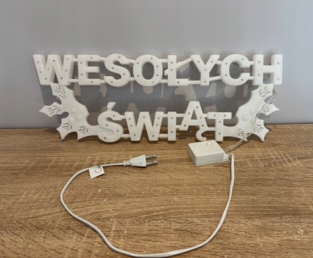 Lampki Wesołych świąt  BIAŁY ZIMNY WS42-2-PR - VITALUX 