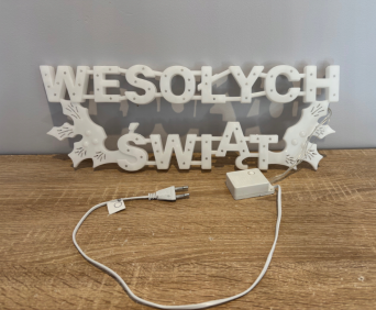 Lampki Wesołych świąt  BIAŁY ZIMNY WS42-2-PR - VITALUX 