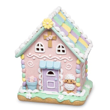 Nietuzinkowy Bajkowy Pastelowy Domek Wielkanocny LED - Figurka Ozdobna - 174971