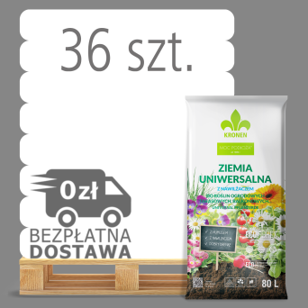 ZIEMIA UNIWERSALNA - PODŁOŻE DO ROŚLIN Z NAWILŻACZEM 80L PALETA 36 WORKÓW - KRONEN
