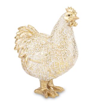 Luksusowa Złota Minimalistyczna Figurka Kurki -  Figurka Dekoracyjna - 161572