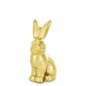 Nowoczesna Elegancka Minimalistyczna Złota Figurka Zajączka Wielkanocnego - Figurka Dekoracyjna - 177172