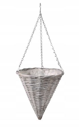Kosz Wiszący Stożek Szary - YDL-180364.SZ - 50013