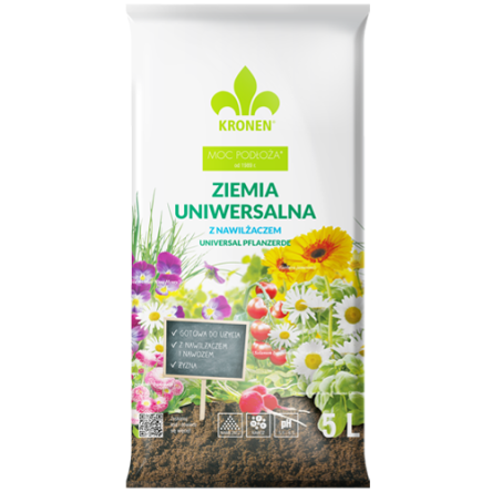ZIEMIA UNIWERSALNA - PODŁOŻE DO ROŚLIN Z NAWILŻACZEM 5L - KRONEN