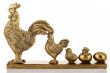 Elegancka Wielkanocna Złota Figurka Przedstawiająca Ewolucje Kury - Figurka Dekoracyjna - 175231 - 2