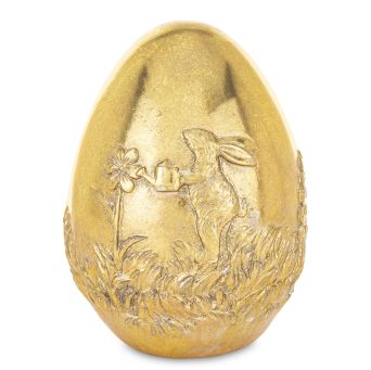 Eleganckie Nowoczesne Dekoracyjne Złote Jajko Wielkanocne - Figurka Dekoracyjna - 165786