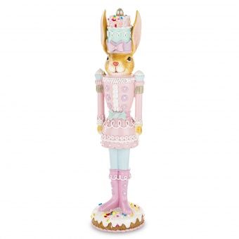 Urocza Figurka Zajączka na Torcie w Pastelowych Kolorach - Figurka Dekoracyjna - 183385