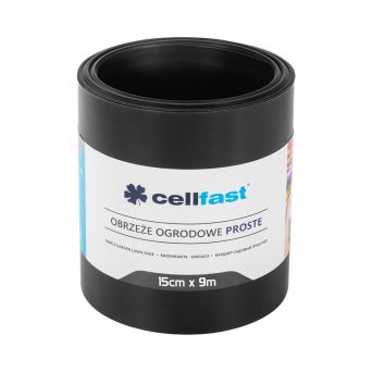 CELL FAST OBRZEŻE OGROD. PROSTE CZARNE 15x9m 30-232H