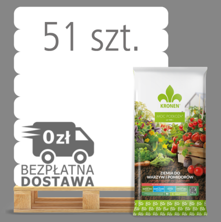 ZIEMIA BIO - PODŁOŻE DO WARZYW, POMIDORÓW I ZIÓŁ 50L PALETA 51 WORKÓW - KRONEN