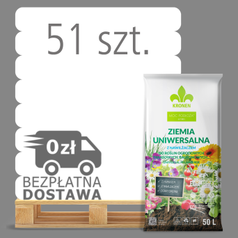 ZIEMIA UNIWERSALNA - PODŁOŻE DO ROŚLIN Z NAWILŻACZEM 50L PALETA 51 WORKÓW - KRONEN