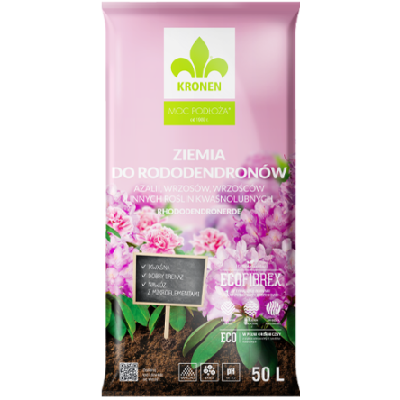 ZIEMIA PODŁOŻE DO RODODENDRONÓW, AZALII, HORTENSJI 50L - KRONEN