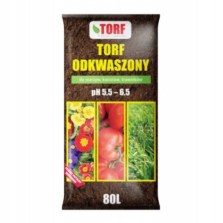 ZIEMIA PODŁOŻE TORF ODKWASZONY PH 5,5-6,5 80L - NOWY CHWALIM