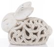 Elegancka Stylowa Figurka Zajączka z Ażurowym Zdobieniem - Figurka Ozdobna - 52167 - 2