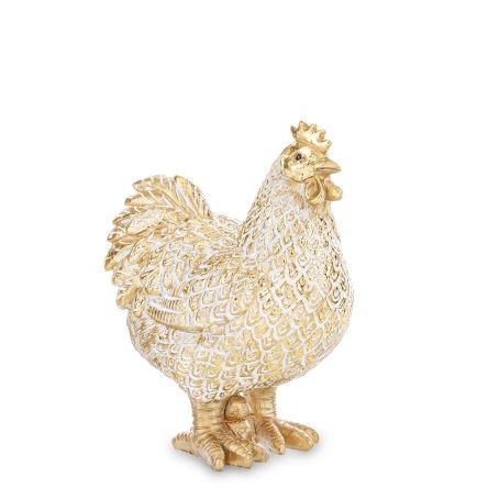 Luksusowa Złota Minimalistyczna Figurka Kurki -  Figurka Dekoracyjna - 161574
