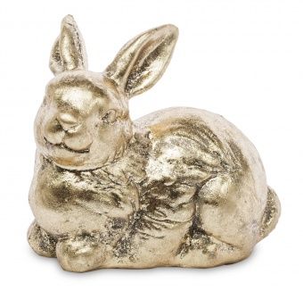 Stylowa Złota Figurka Zająca Wielkanocnego – Elegancka Dekoracja Świąteczna - Figurka Ozdobna - 128996