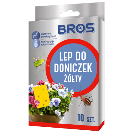 BROS LEP DO DONICZEK ŻÓŁTY 10szt.