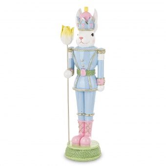 Bajkowa Figurka Zająca w Stroju Królewskim - Figurka Dekoracyjna - 183140